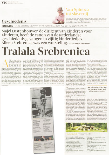 Tralala Srebrenica – Volkskrant